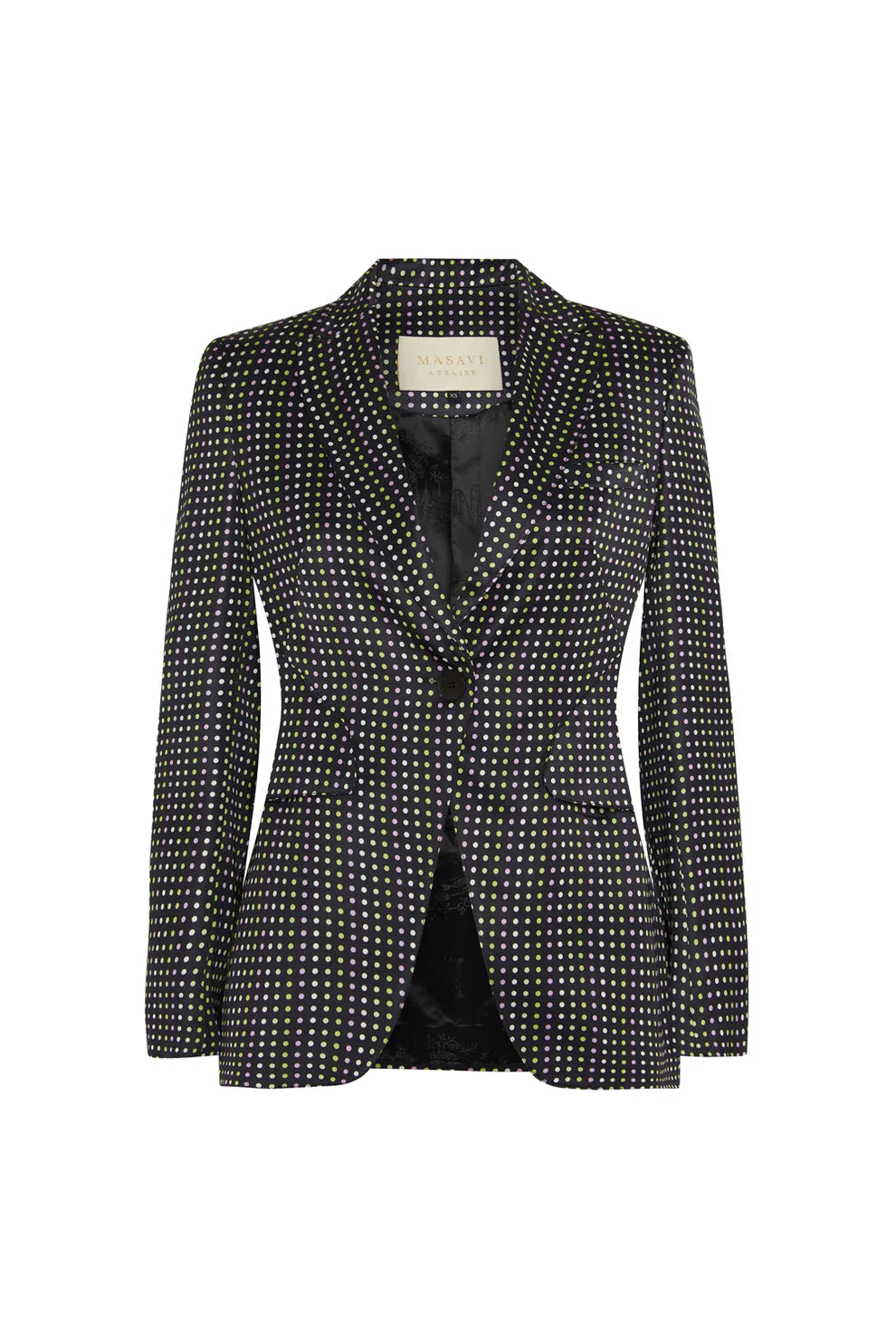 Brenda Black Polka Dot Blazer - Masavi