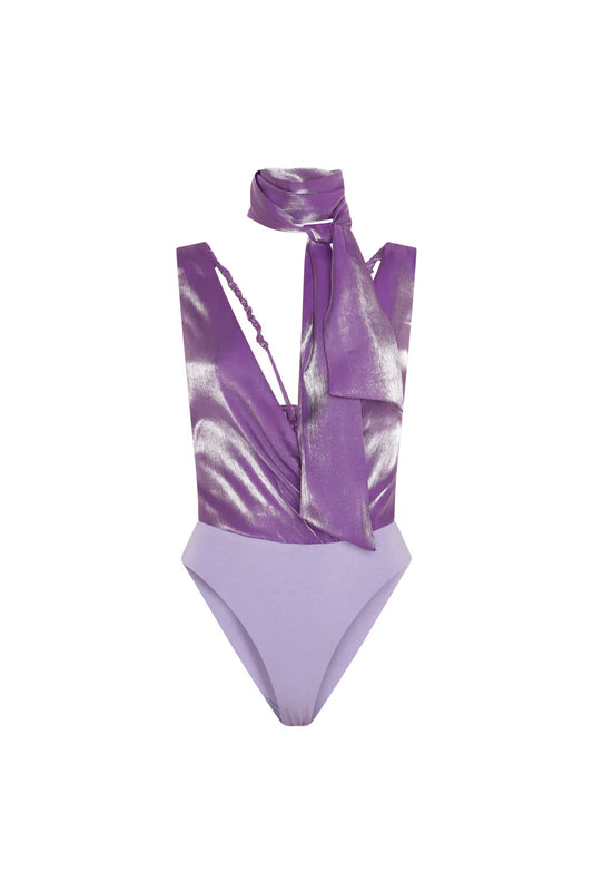 Vitoria Lilac Bow Bodysuit - Masavi