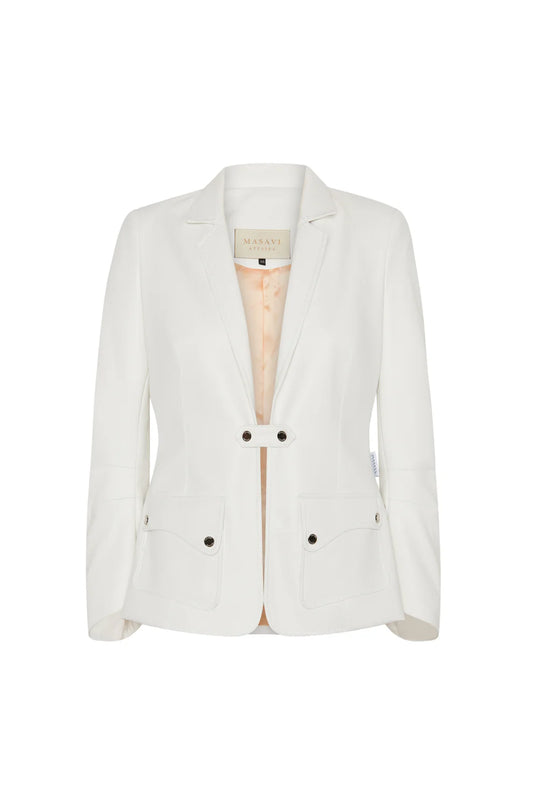 White Kubra Ecopele Blazer - Masavi