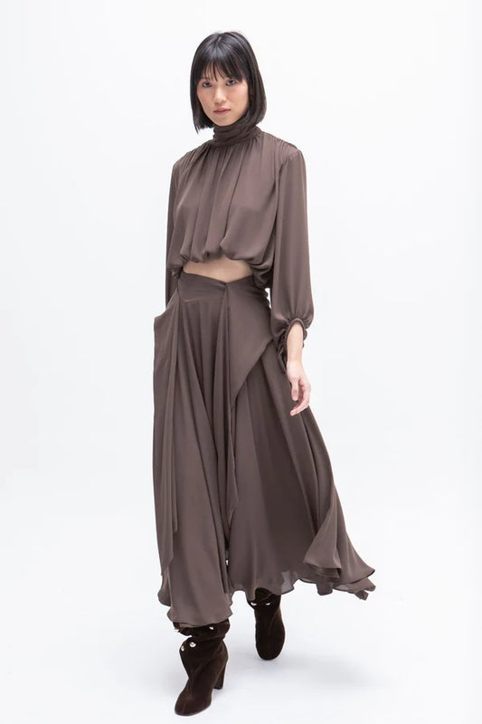 Saia Capa Castanho Noir - Masavi