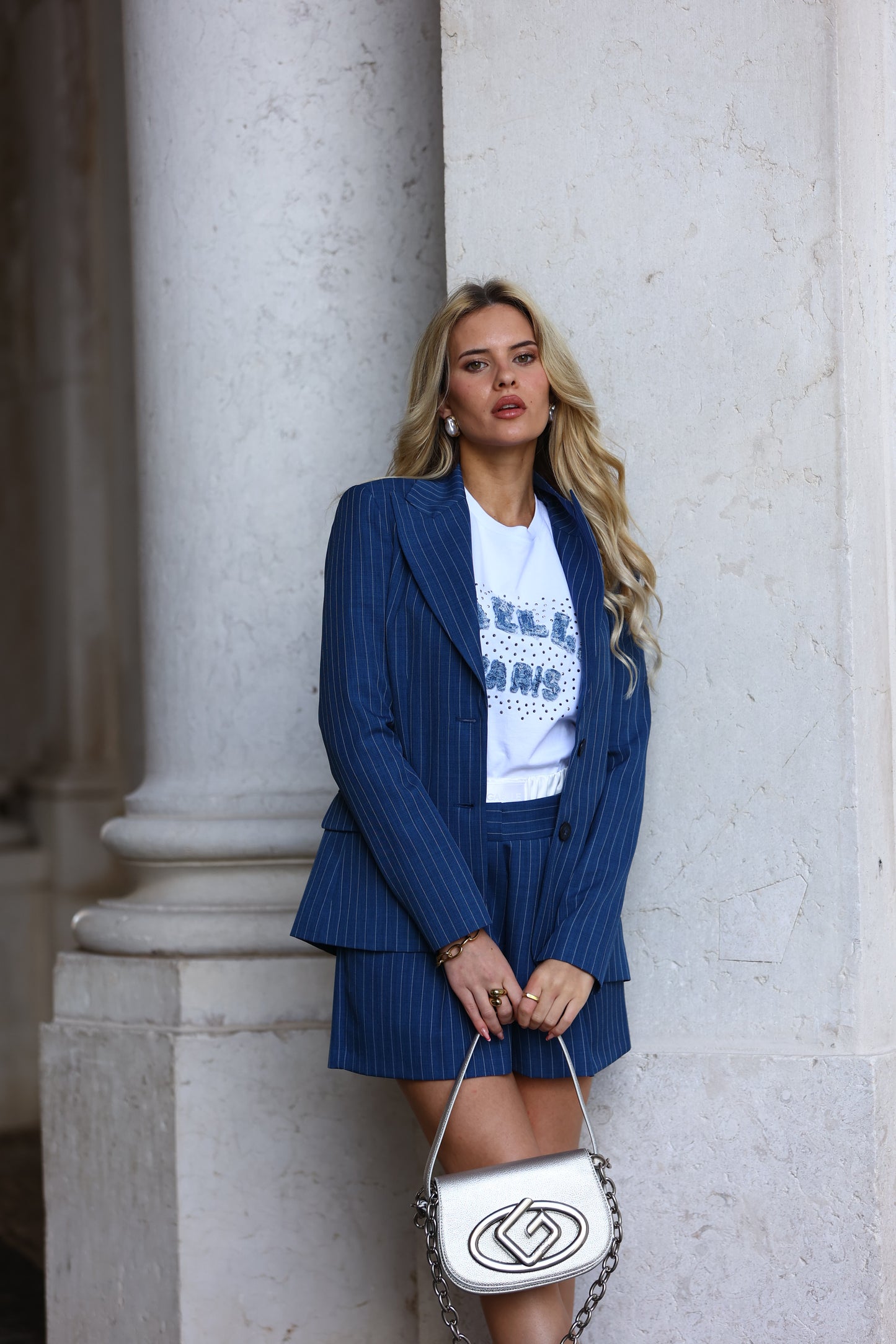 Pinstripe Shorts - Gaëlle Paris