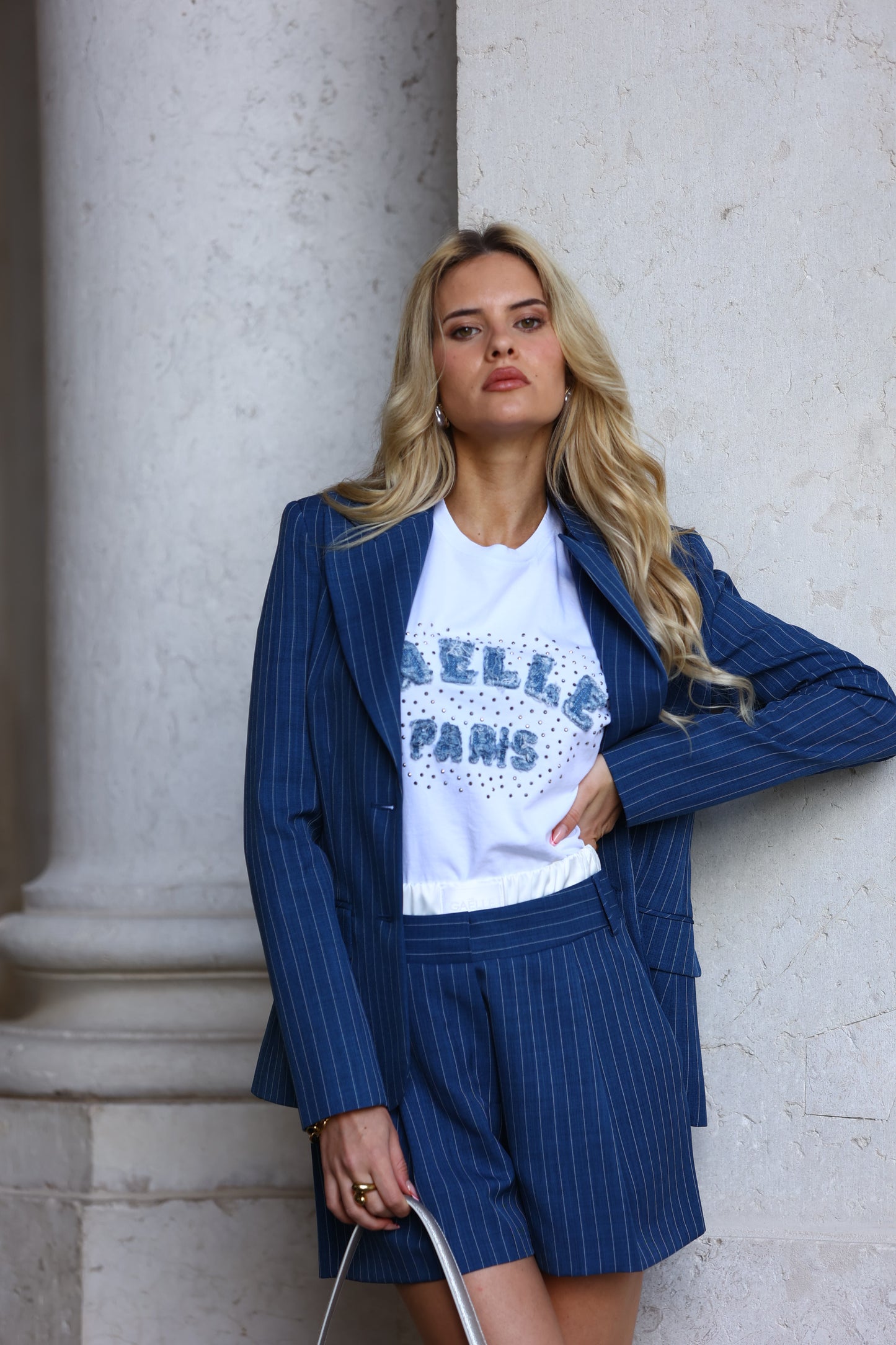 Pinstripe Shorts - Gaëlle Paris