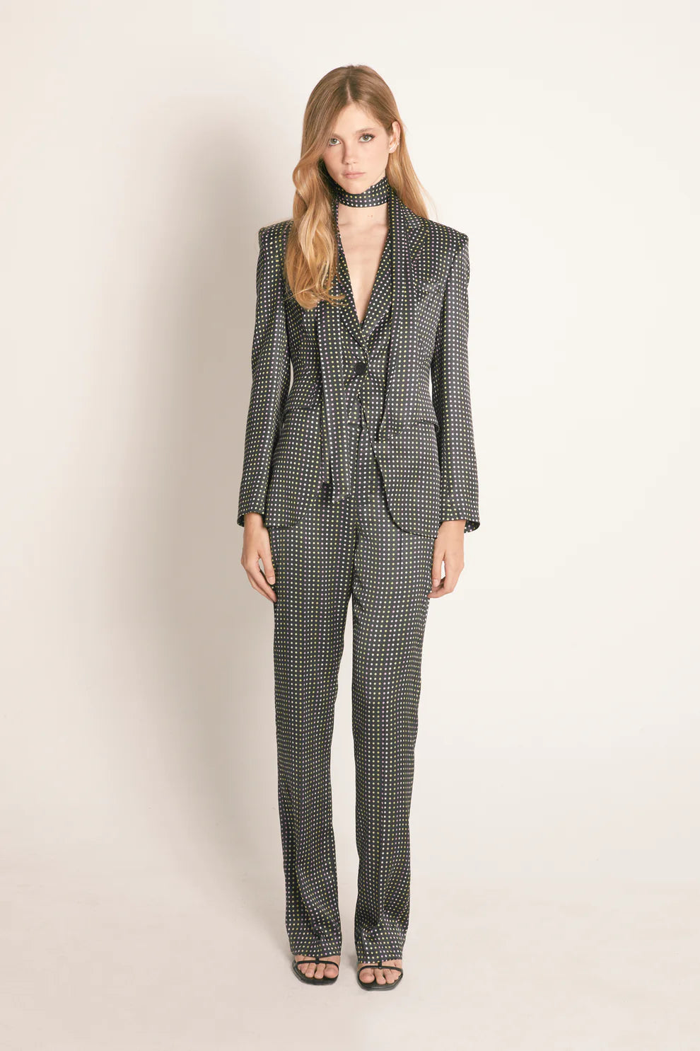 Brenda Black Polka Dot Blazer - Masavi