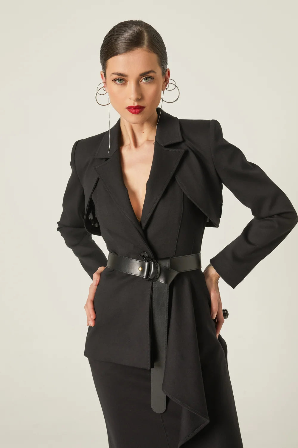 Blazer Assimétrico Noote Preto - Masavi