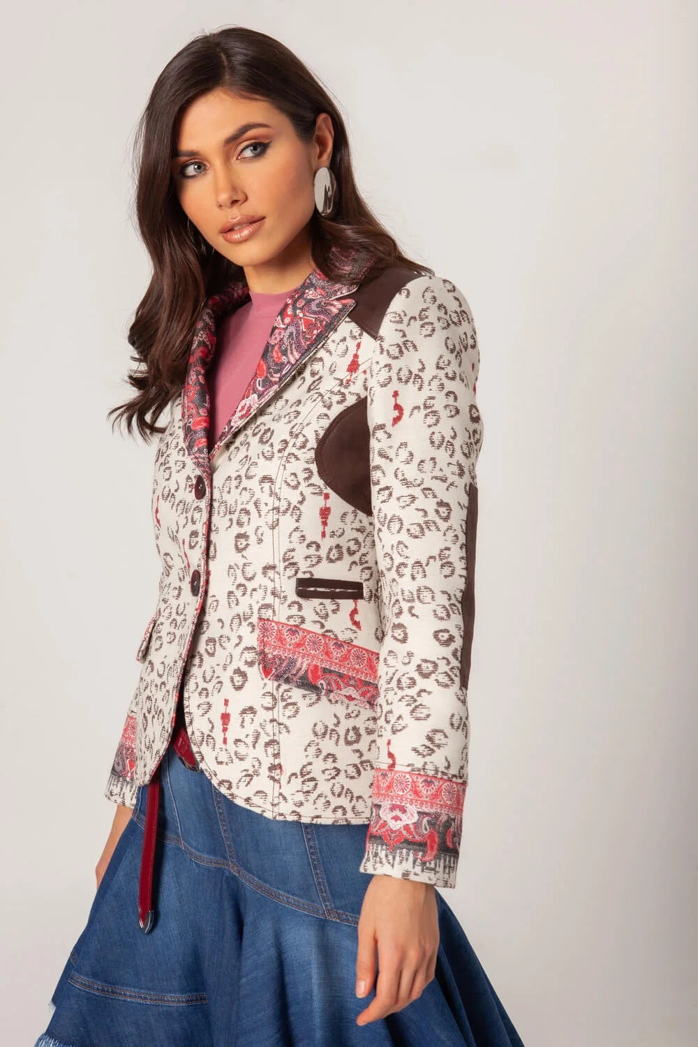 Blazer Ethnique Léo Jacquard