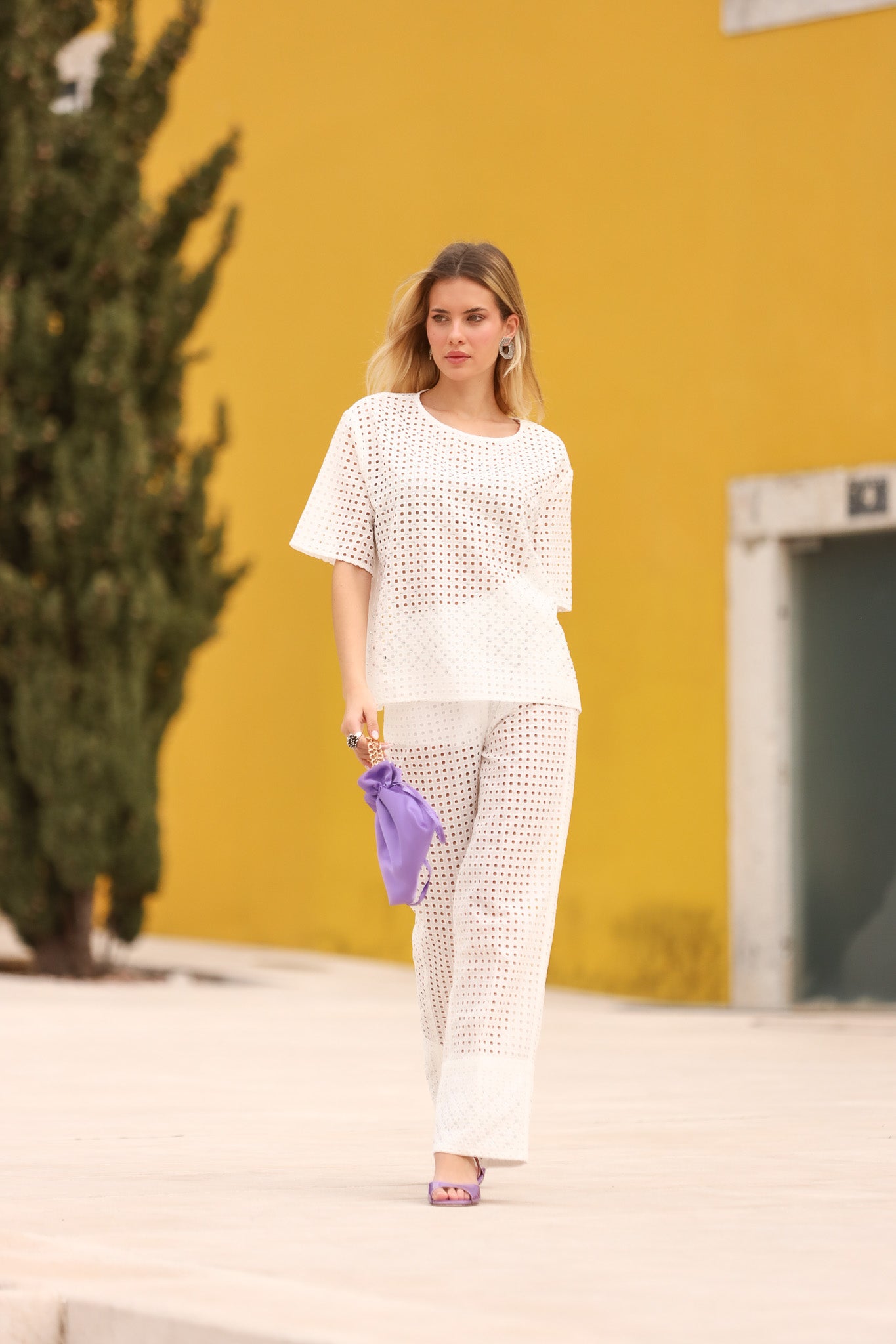 Lace Trousers with Beading on the Hem - Jijil