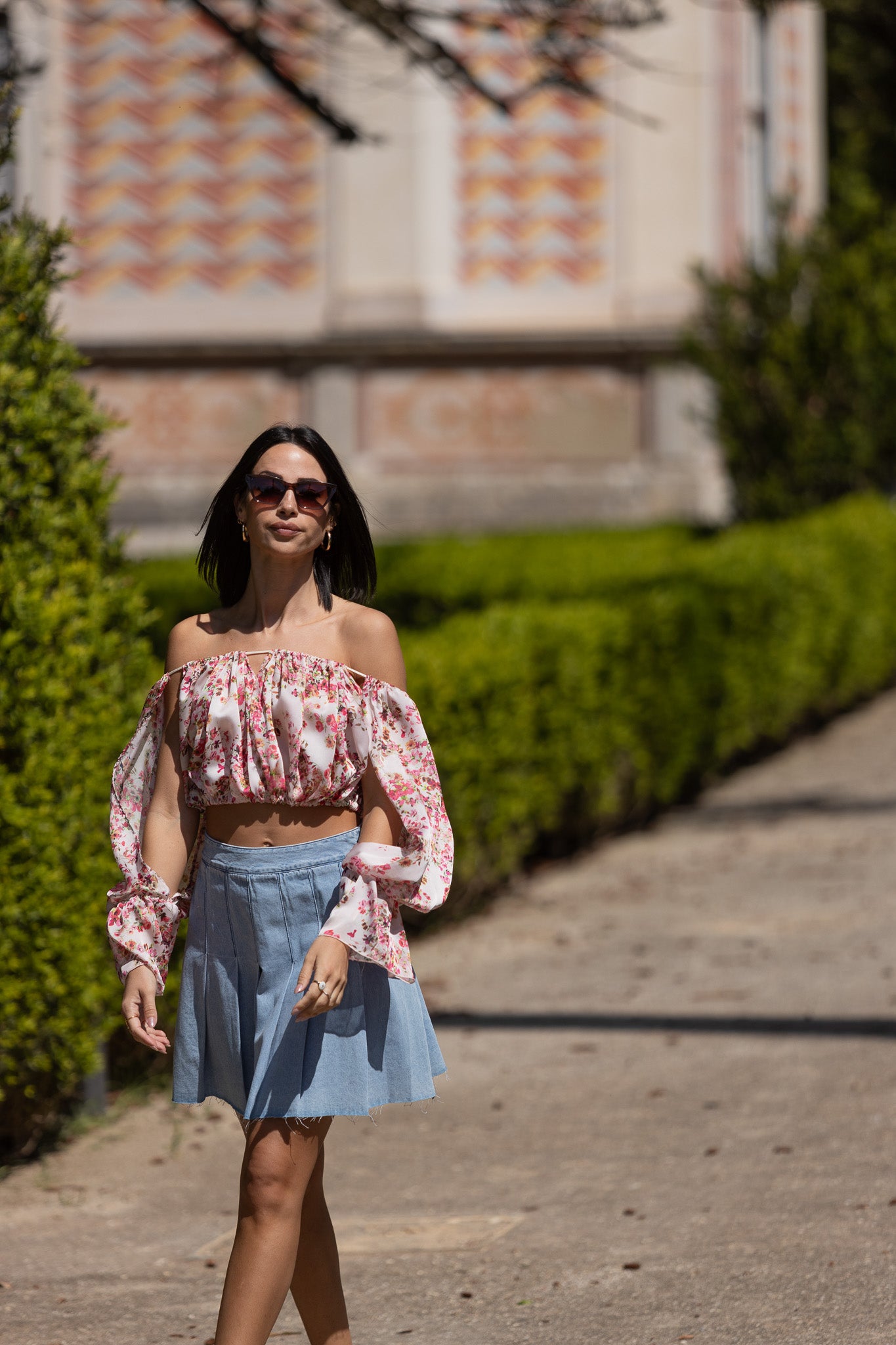 Pink Bloom Off Shoulder Top - Jijil