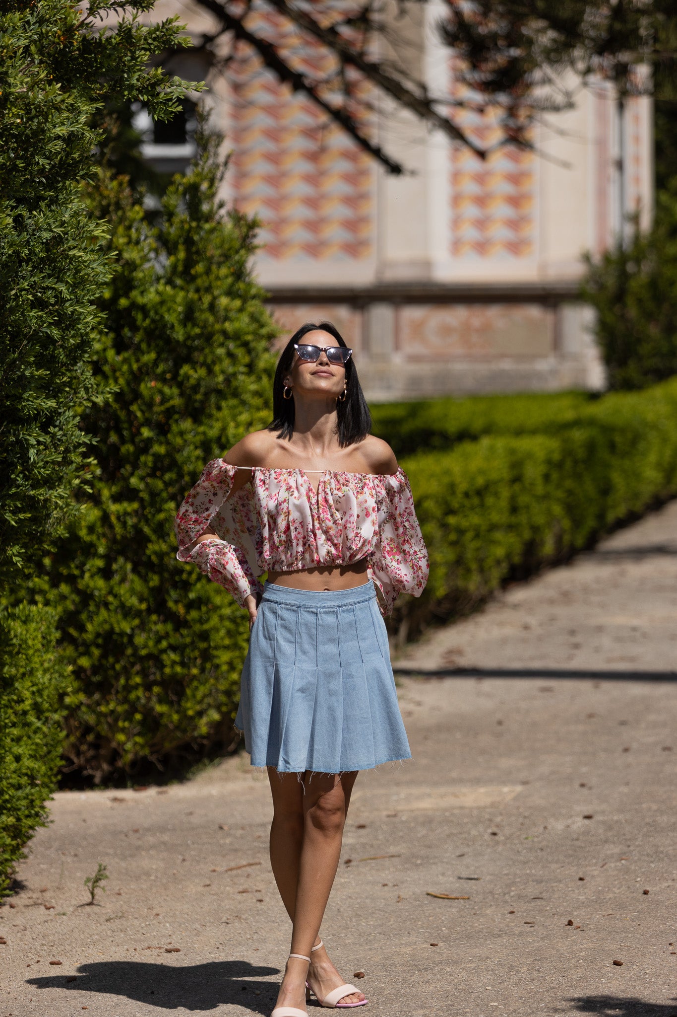 Pink Bloom Off Shoulder Top - Jijil