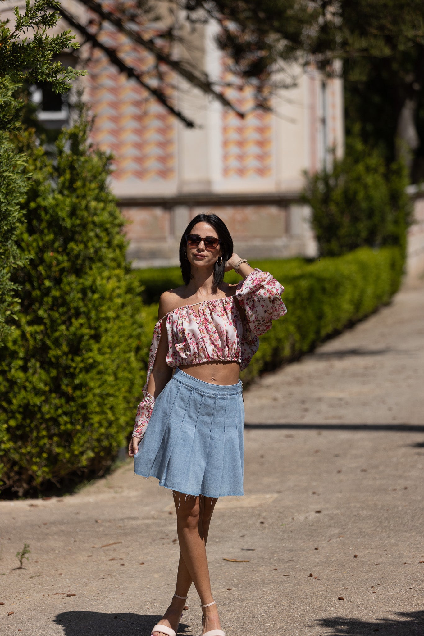 Pink Bloom Off Shoulder Top - Jijil