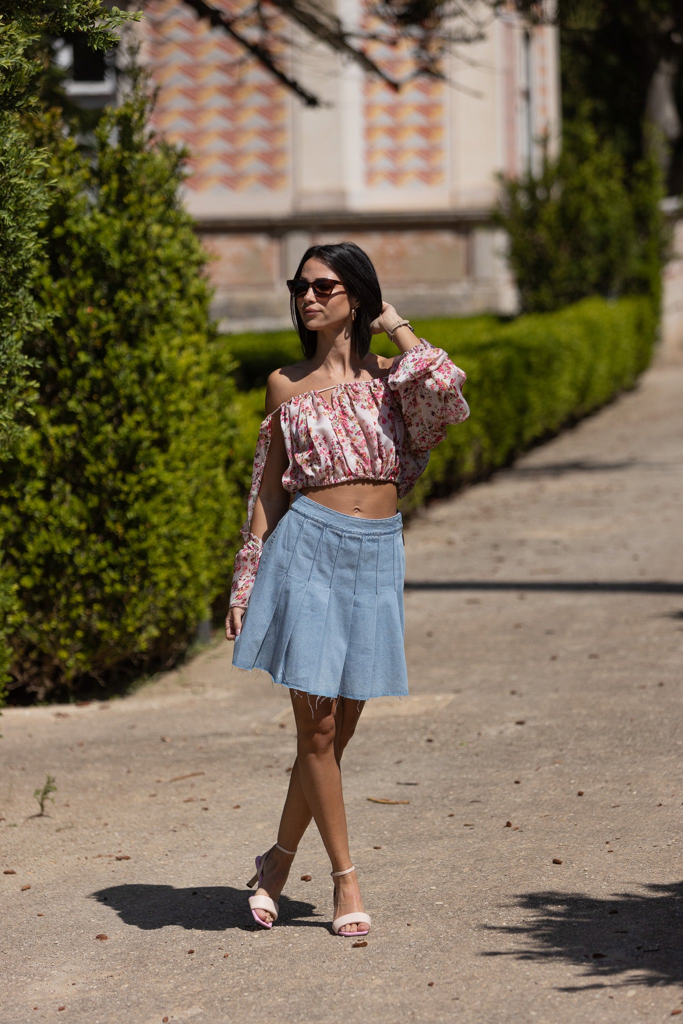 Pink Bloom Off Shoulder Top - Jijil