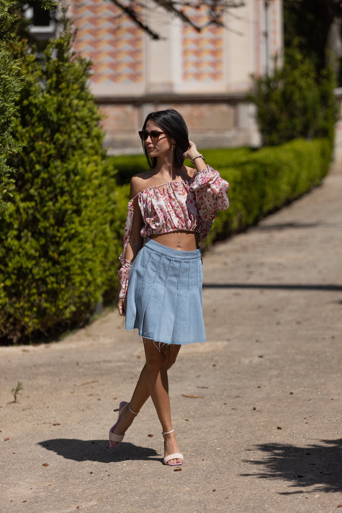 Pink Bloom Off Shoulder Top - Jijil