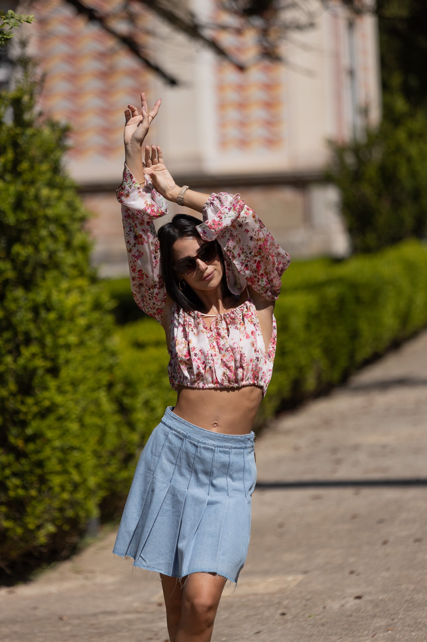 Pink Bloom Off Shoulder Top - Jijil