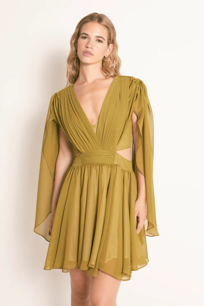 Vestido Curto Capri Khaki - Masavi