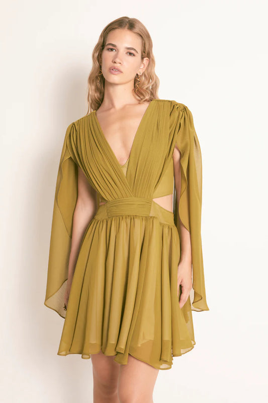 Short Khaki Capri Dress - Masavi