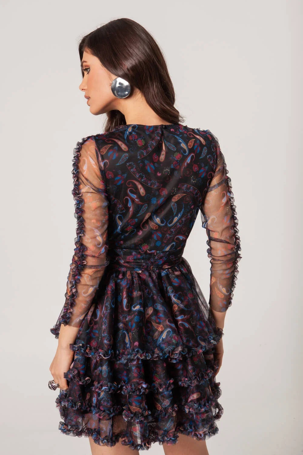 Robe courte noire en tulle - Masavi
