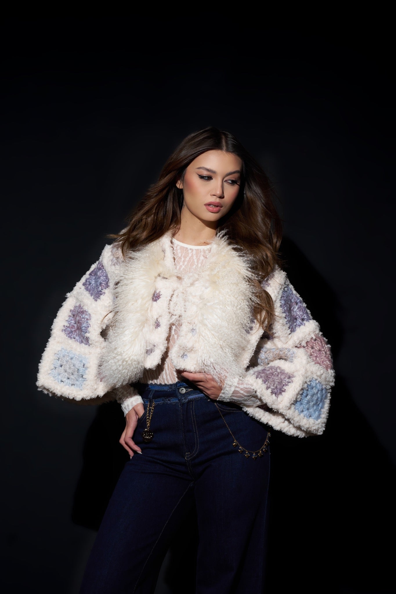 Cardigan De Malha Com Pelo – Pho Firenze