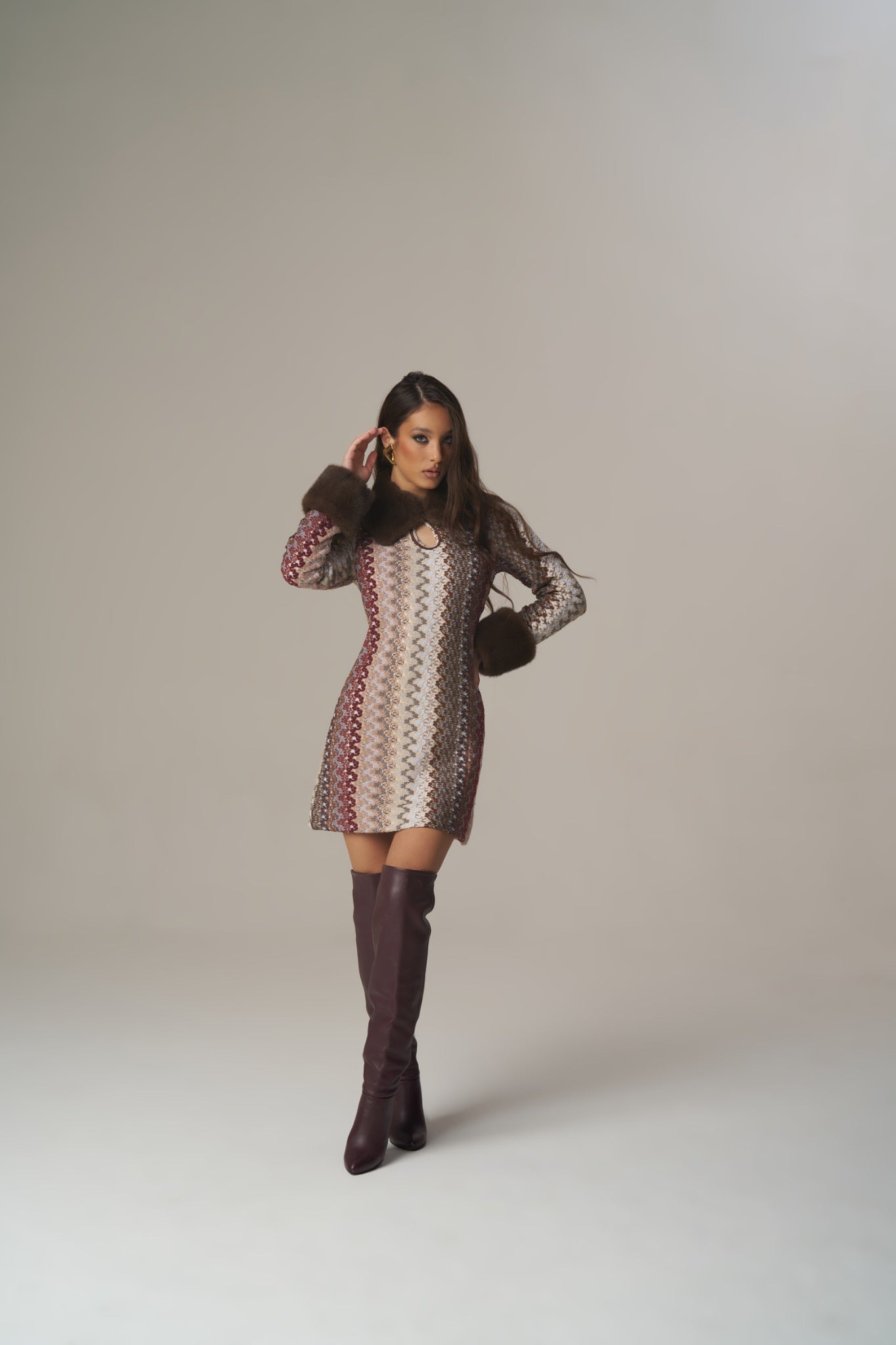 Vestido Rachel com Ecopelo – Pho Firenze