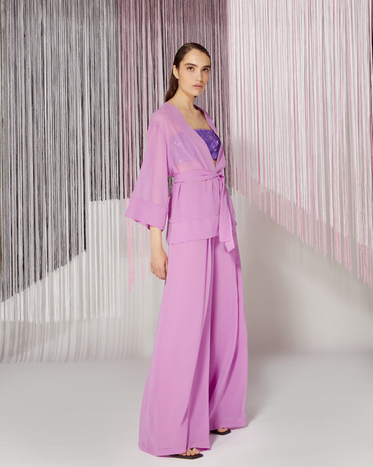 Pink Wide Leg Pants - Simona Corsellini