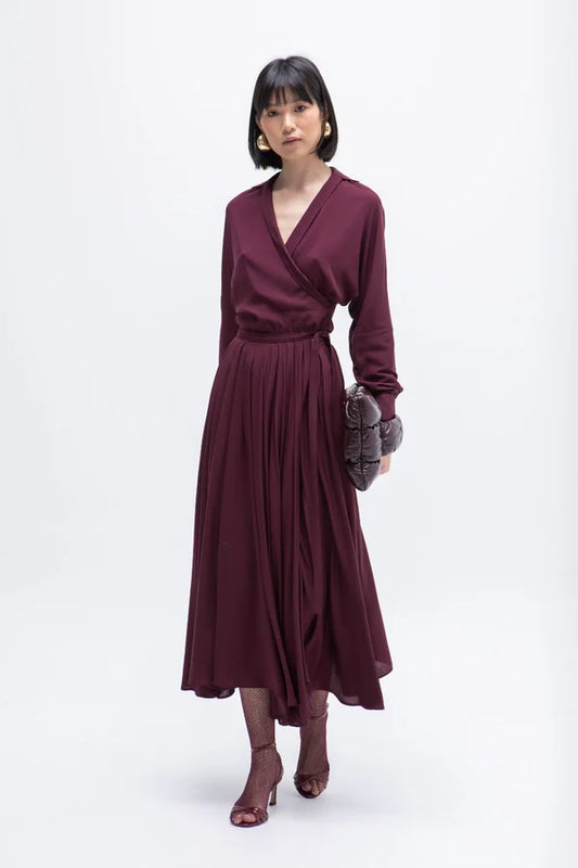 Saia Plissada Pareo Beringela - Masavi