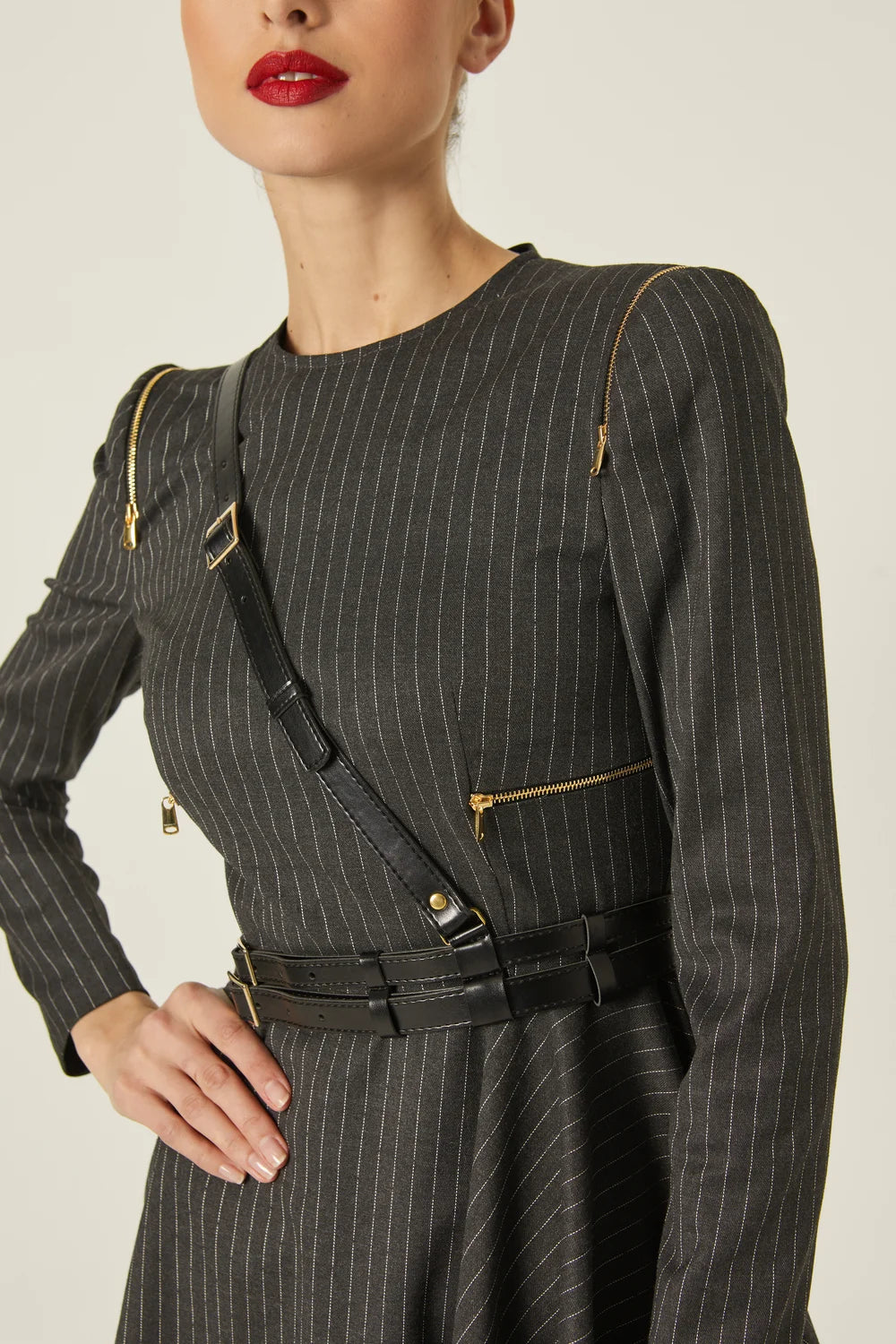 Vestido Curto Dilomatic Listrado Zíper Stintino - Masavi