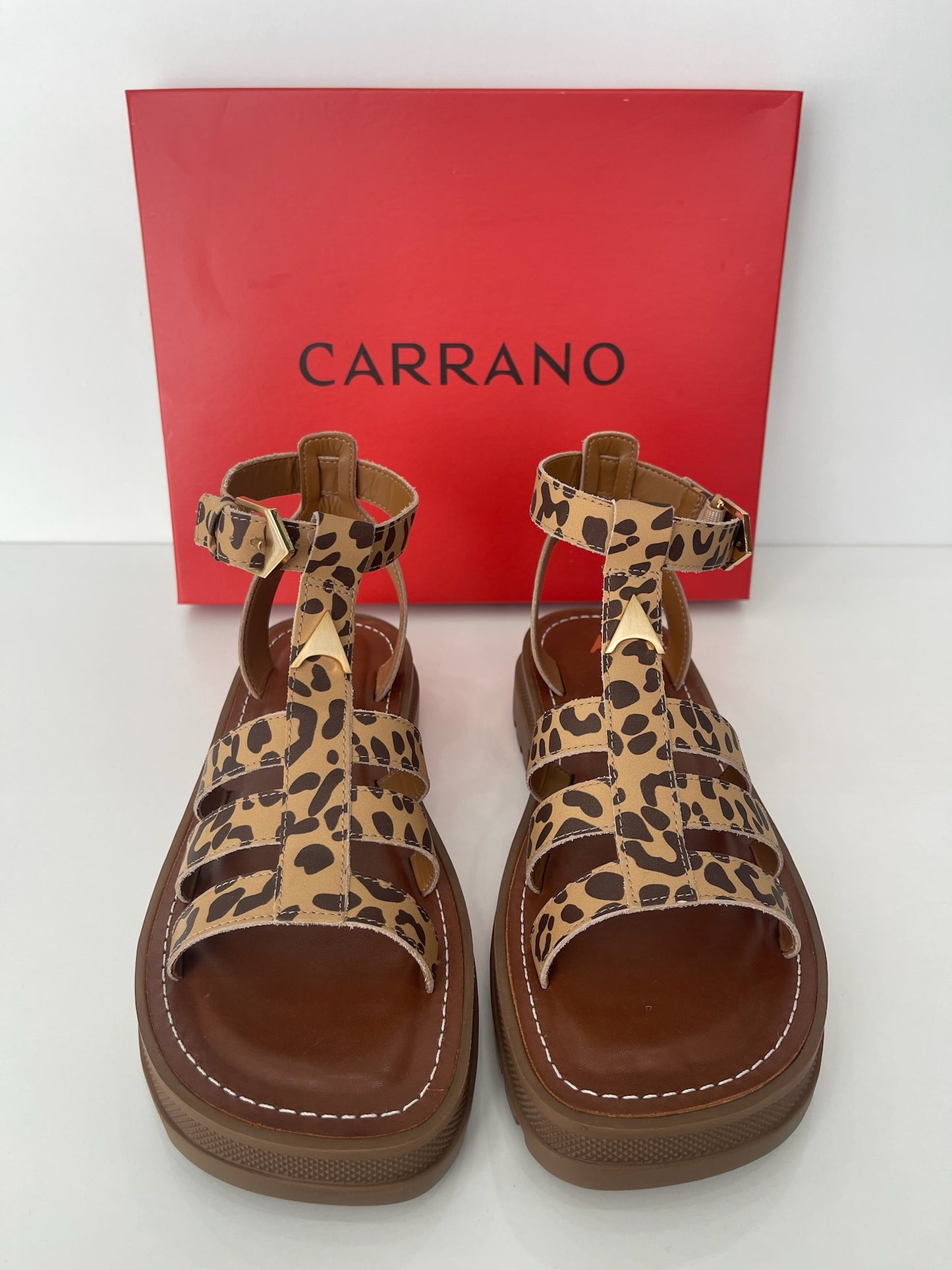 Sandália Gladiadora Animal Print -