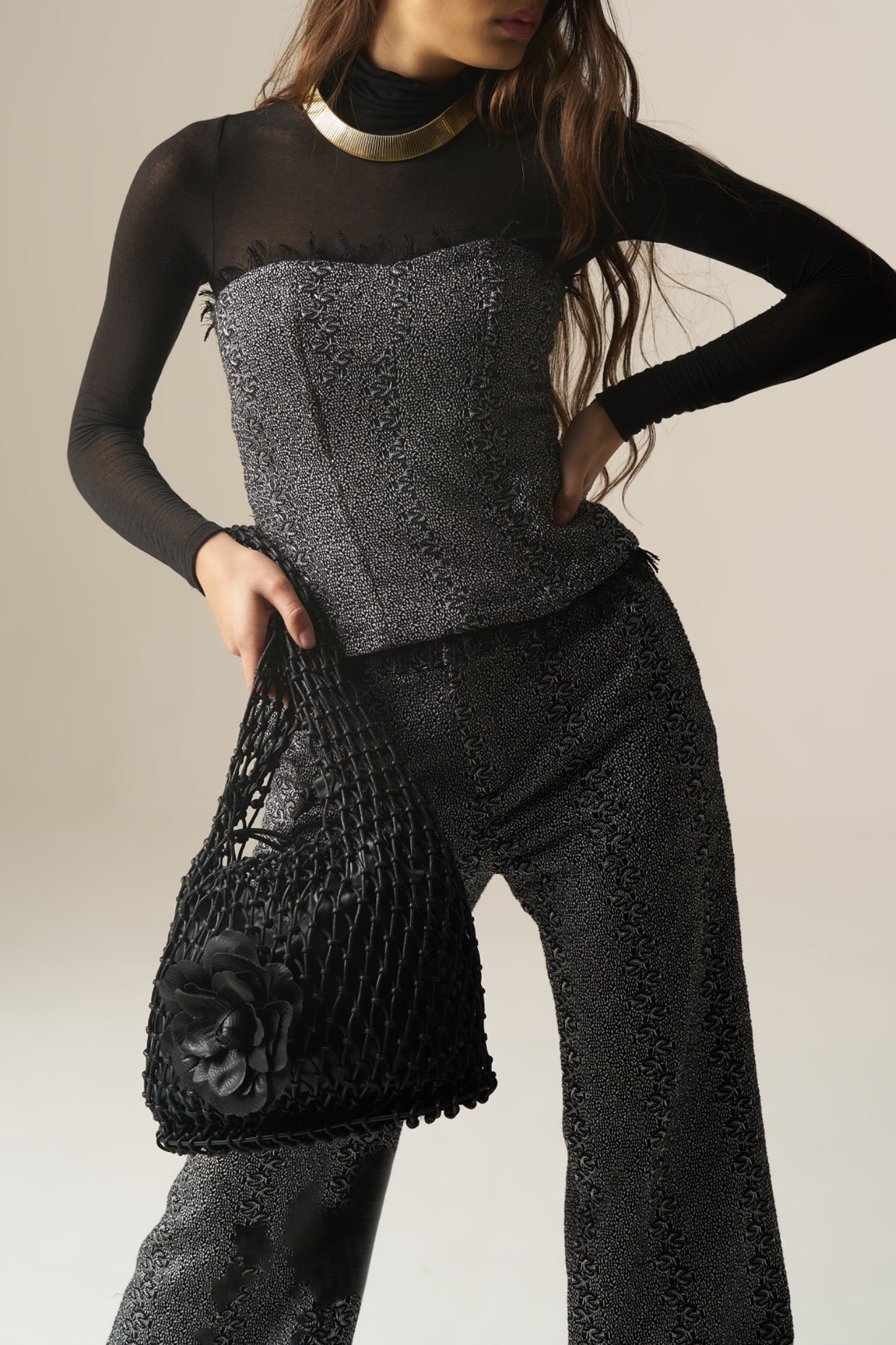 Mala Hobo Entrançada Com Flor – Pho Firenze