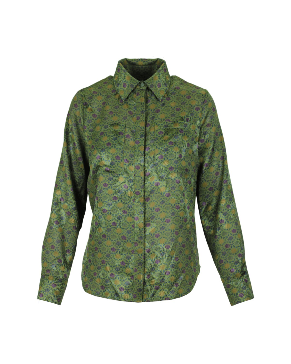 Camisa Romantic Estampada em Verde – Anonyme Designers