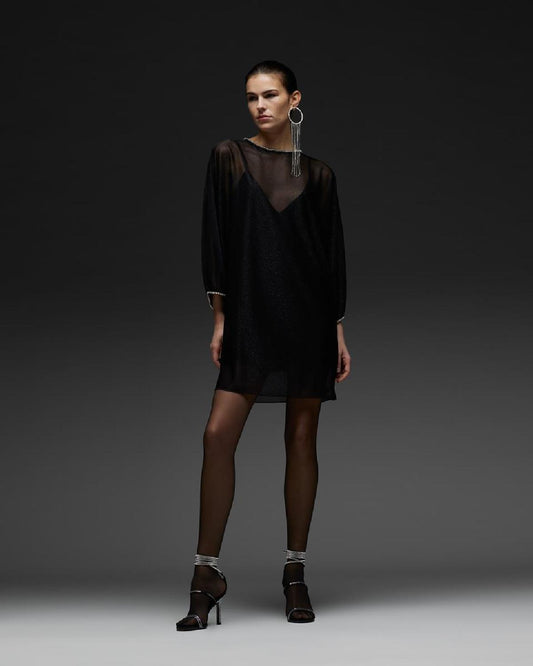 Lurex Dress with Beads - Simona Coresellini
