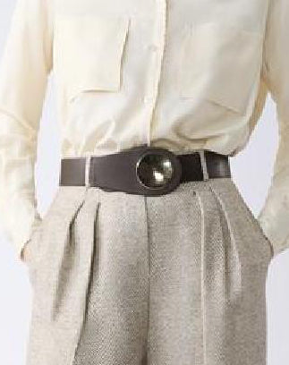 Cinto Largo com Fivela Circular – Simona Corsellini