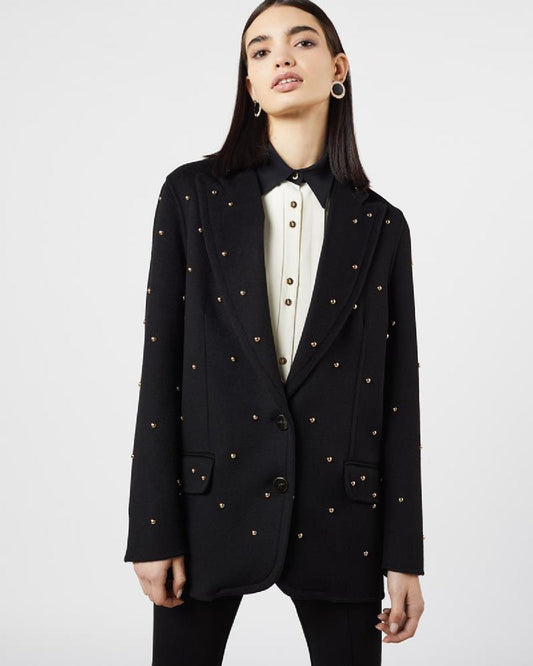 Blazer with Gold Appliques - Simona Corsellini