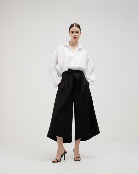 Coullote Skirt in Cotton with a Paper Touch - Simona Cosrsellini