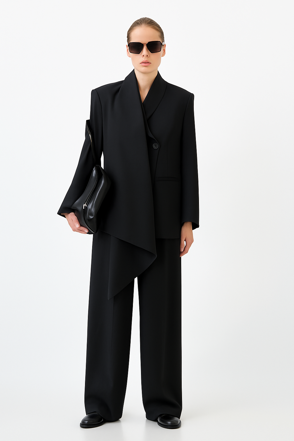 Blazer com Gola Assimétrica - Eleh