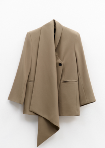 Blazer com Gola Assimétrica - Eleh