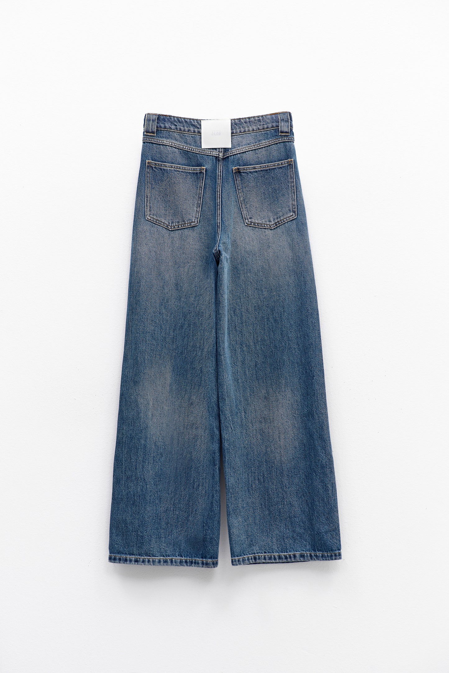 Jeans Wide Leg Azul Médio – ELEH