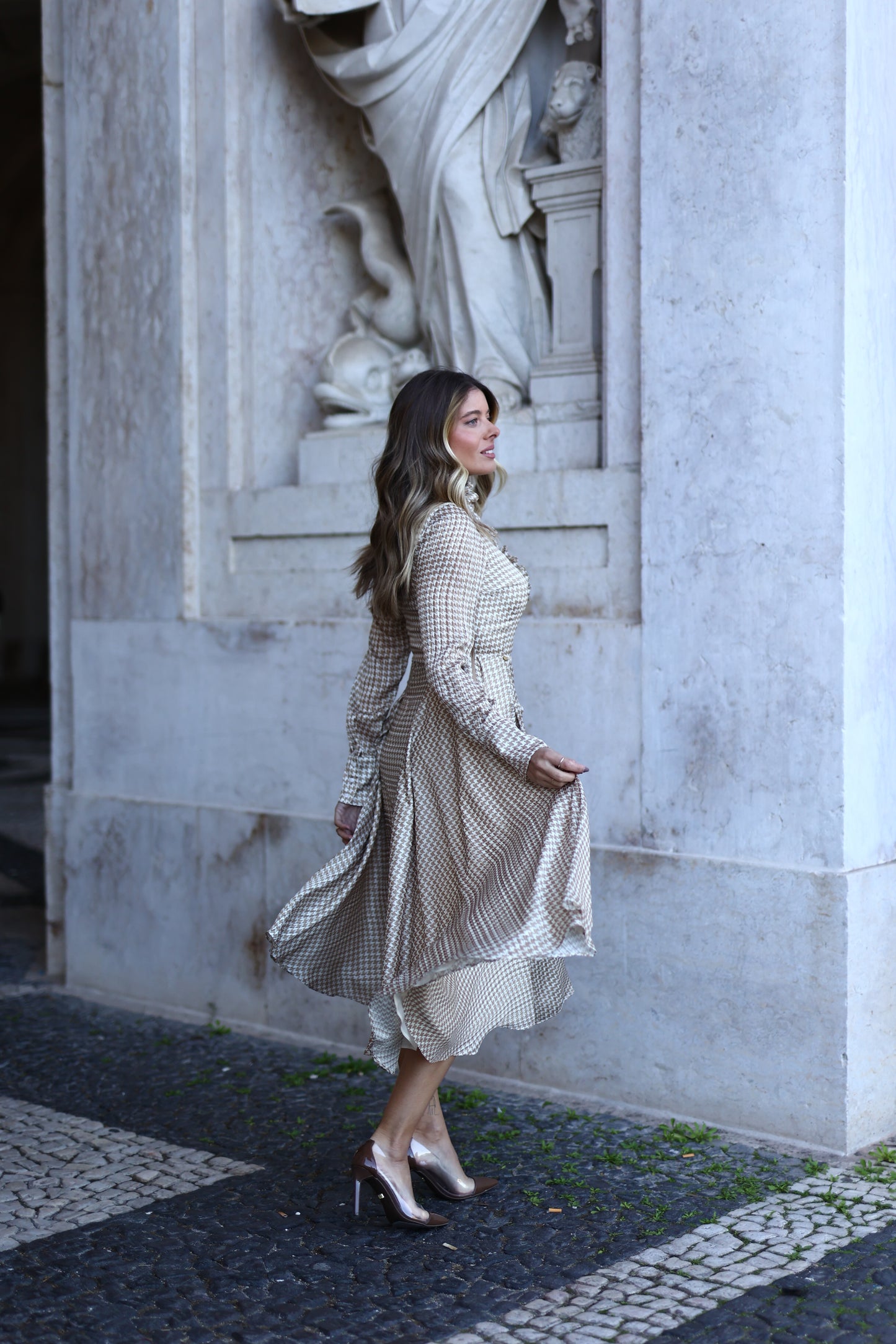 Vestido Midi Pata De Gallo - Masavi