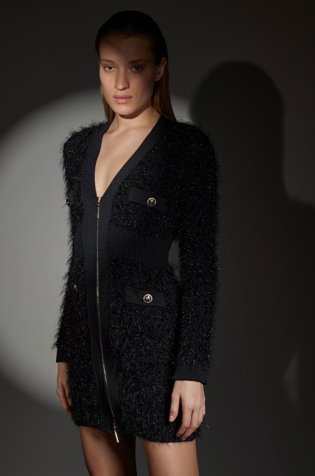 Robe en fourrure et lurex - Simona Corsellini