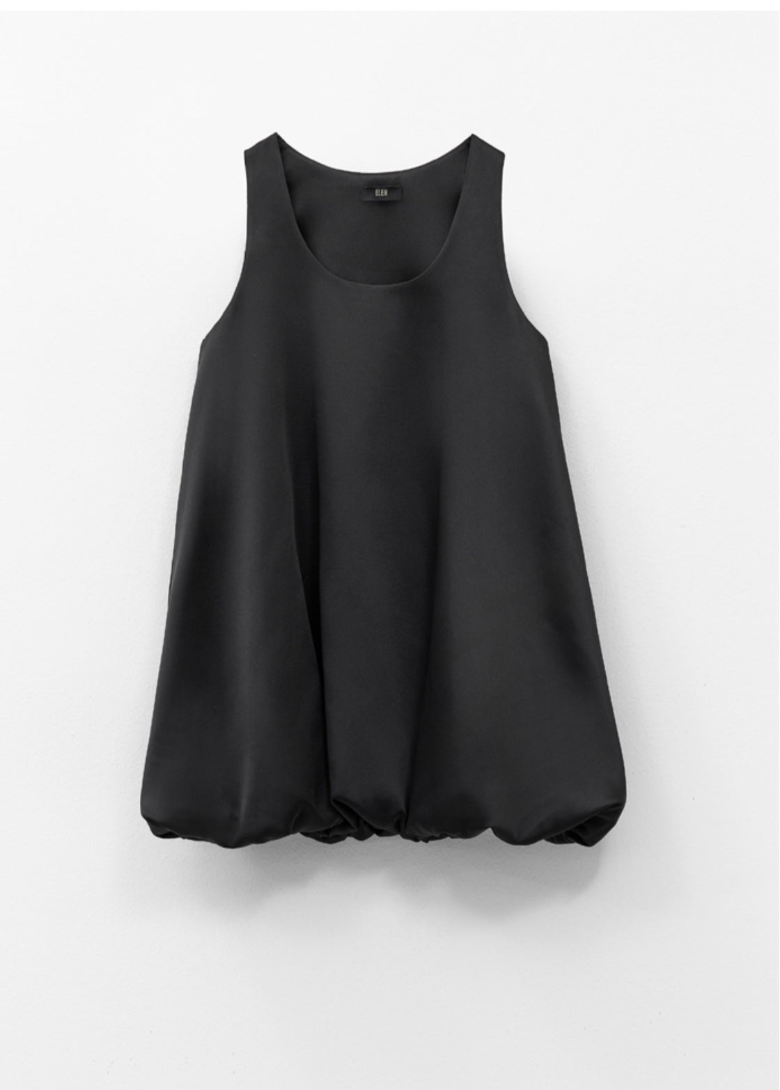 Vestido Abaloado Acetinado Preto – Eleh