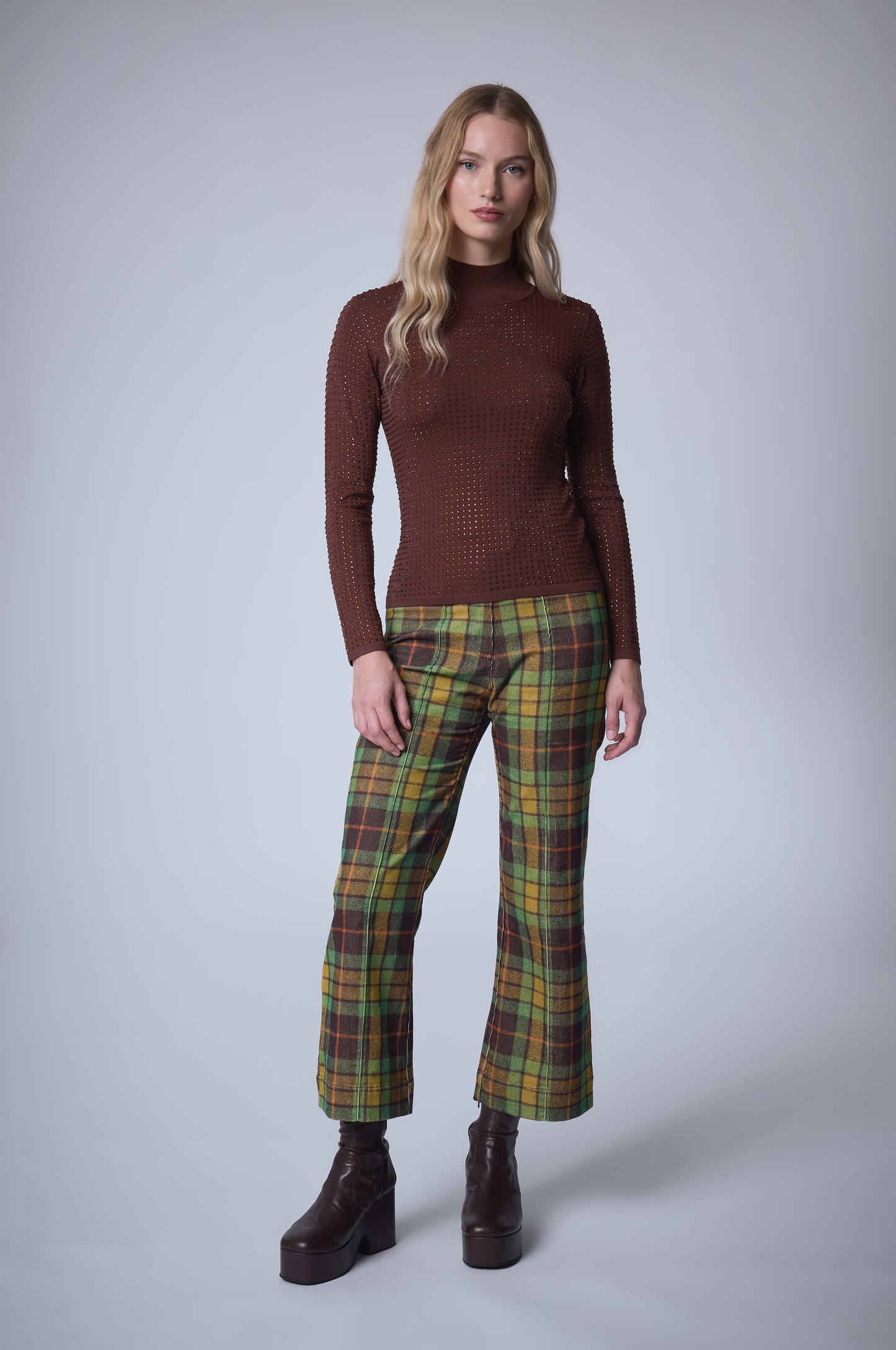 Mesh Blouse with Rhinestones - Manoush