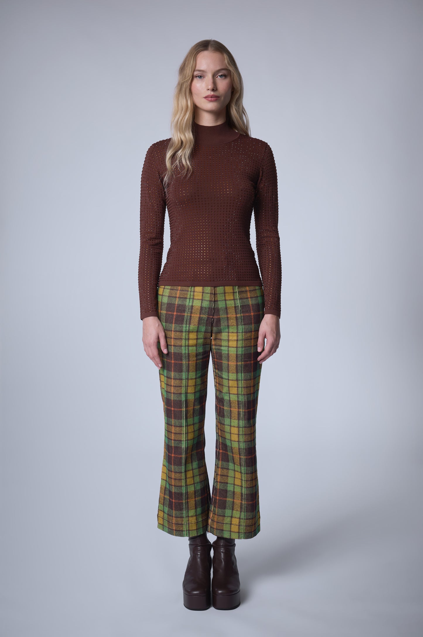 Mesh Blouse with Rhinestones - Manoush