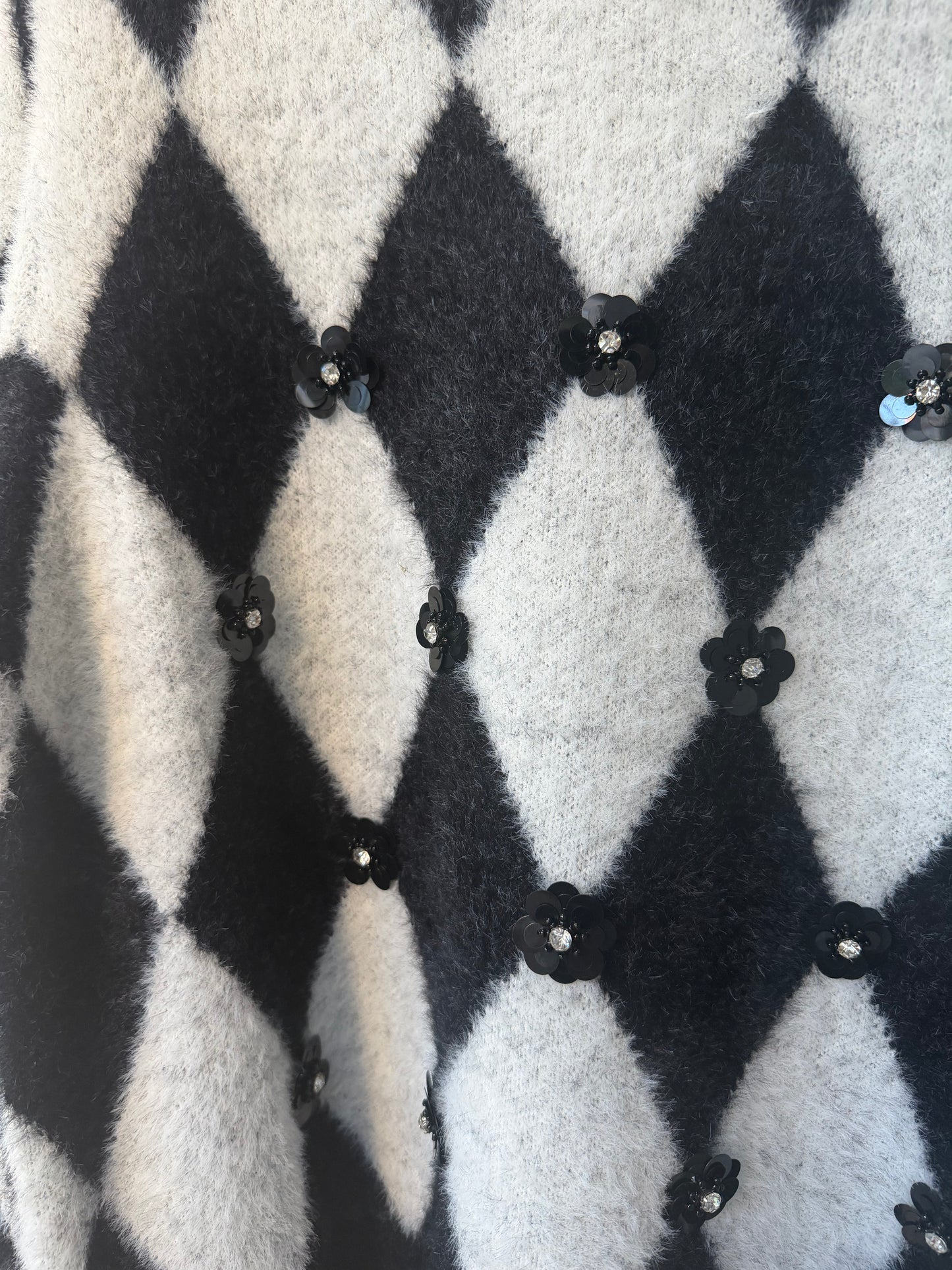 Camisola de Malha com Aplicações Preto – Gaëlle Paris