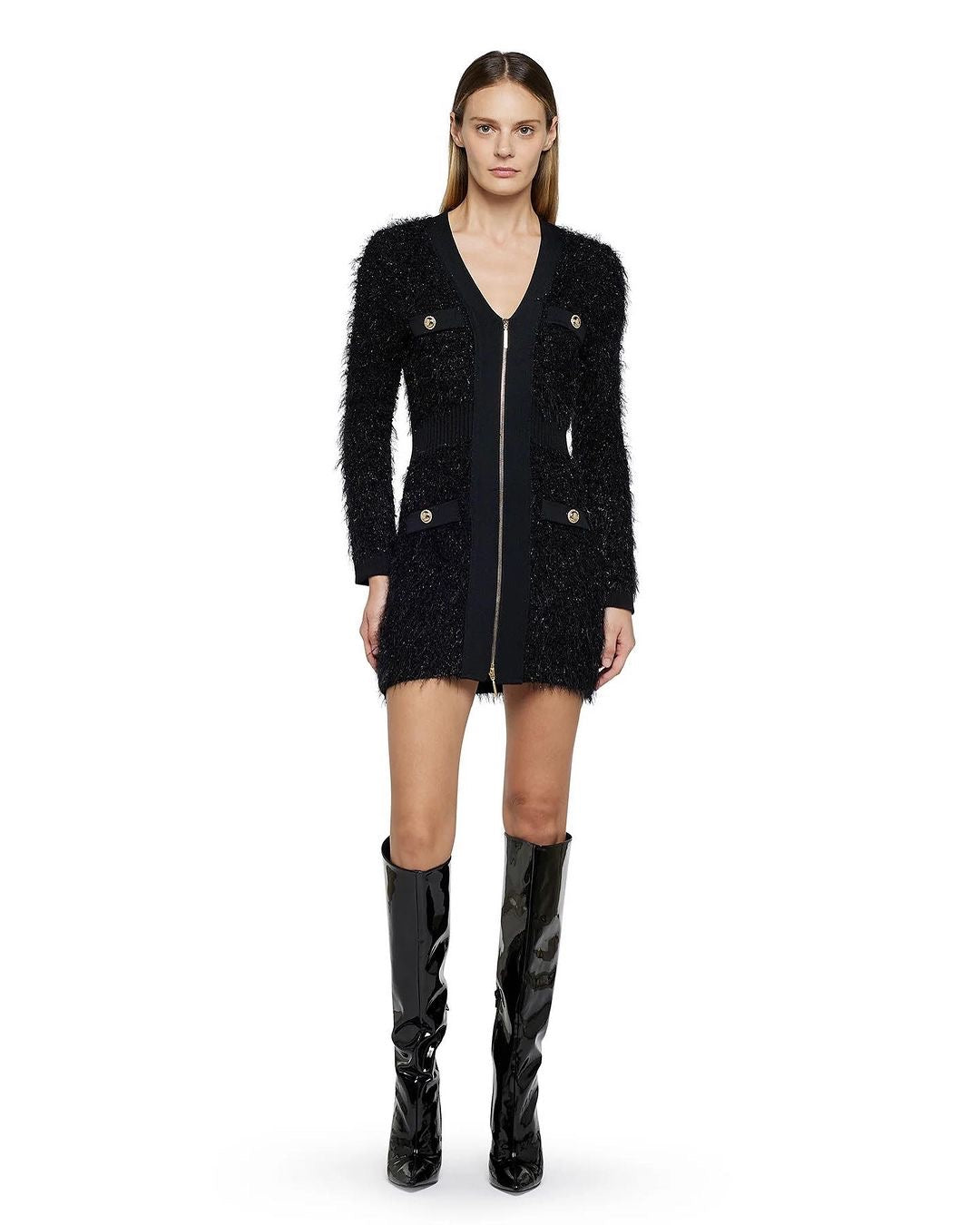 Robe en fourrure et lurex - Simona Corsellini
