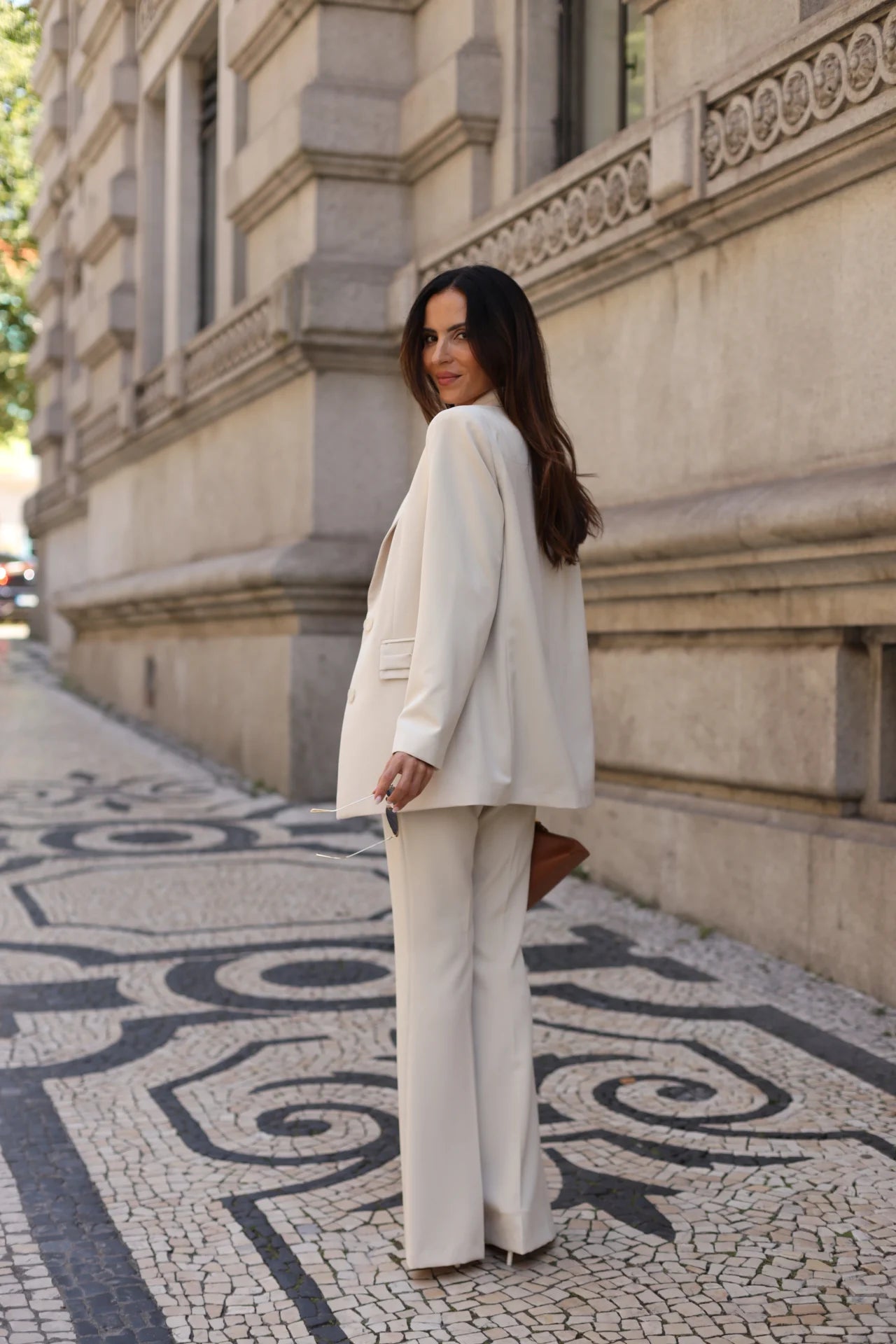 Bell-bottom pants with metallic application - Scripta
