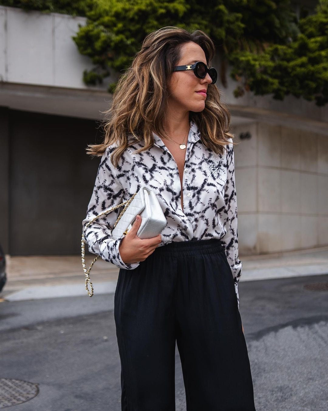 Camisa Estampada com Brilhantes - Jijil