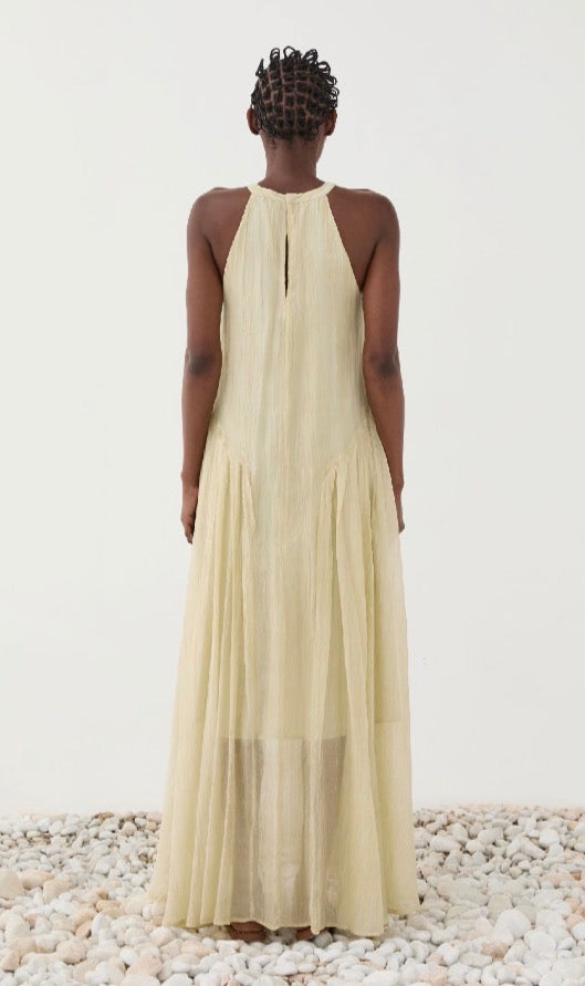 Vestido Longo Fluido Plissado – Eleh