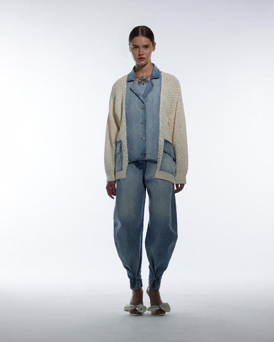 Cardigan Oversized em Crochê - Simona Corsellini