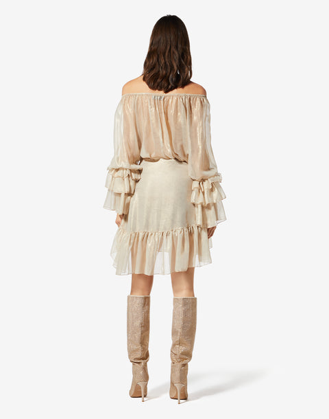 VESTIDO COM FOLHOS - Jijil