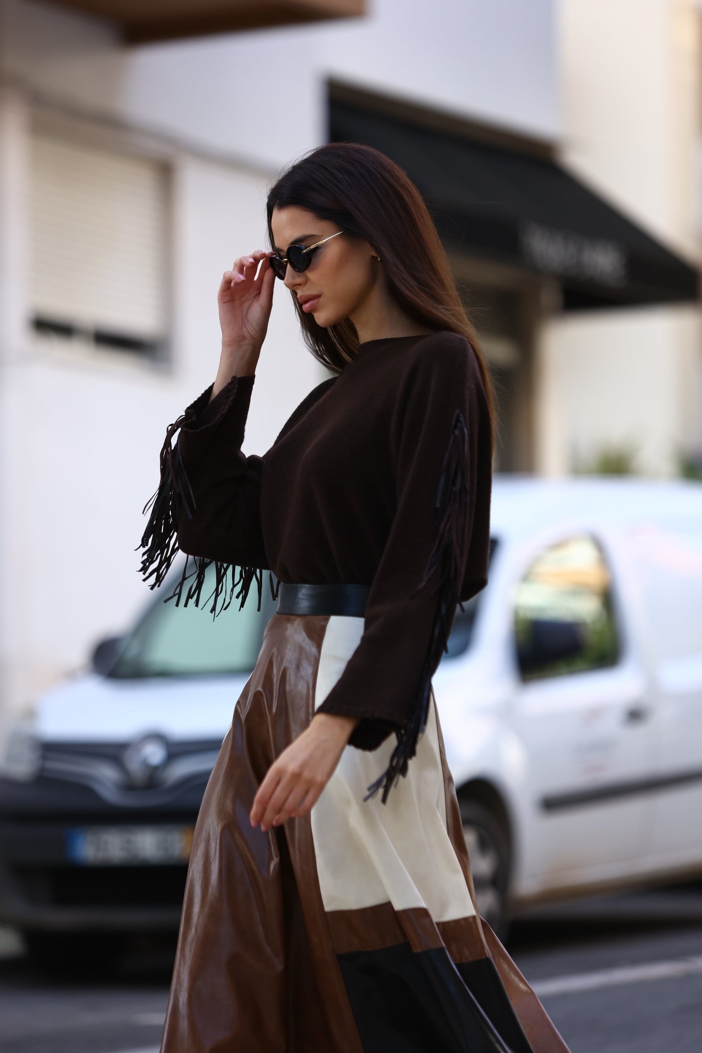 Camisola com Franjas na Manga - Jijil