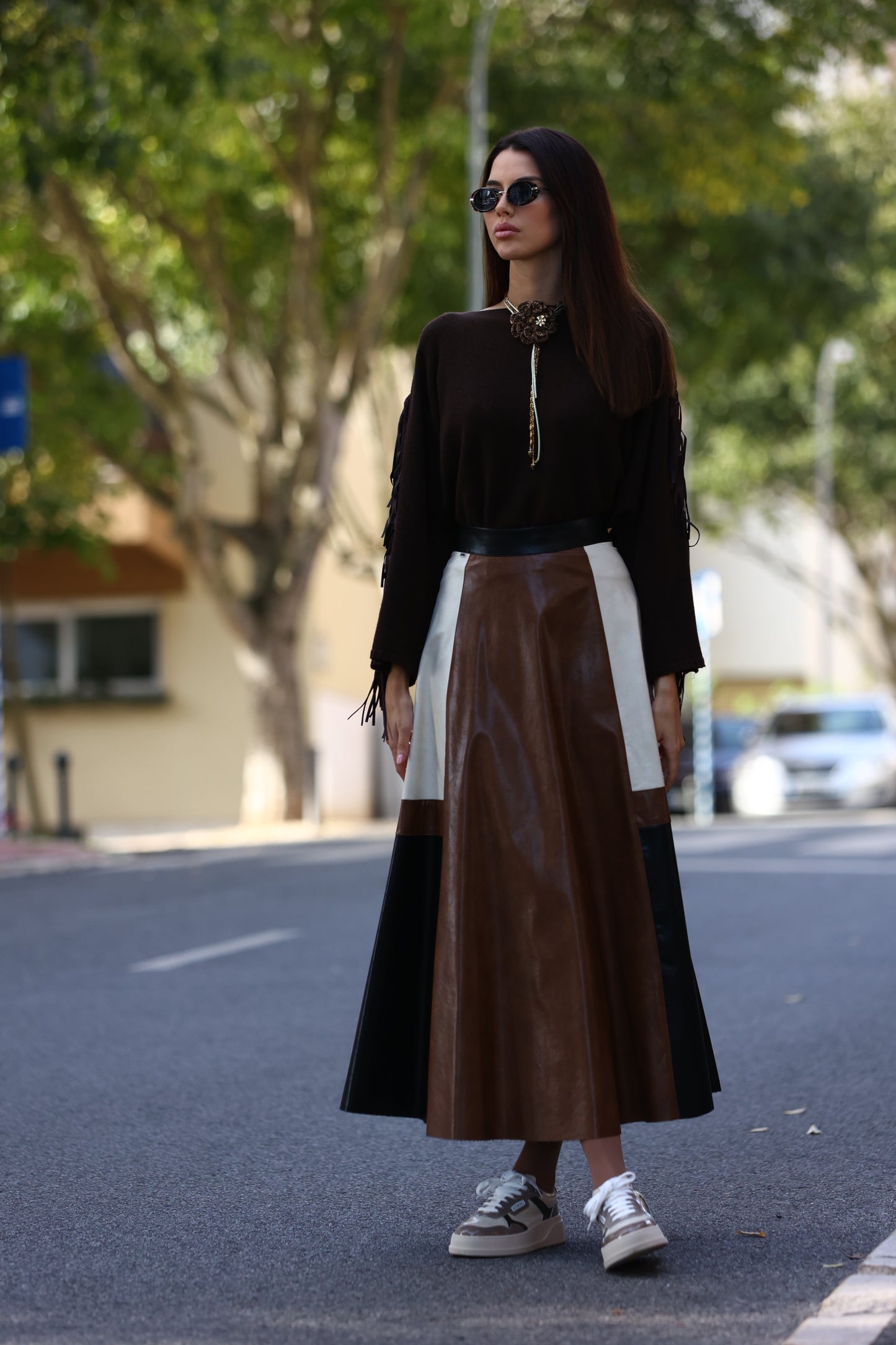 Saia Longa em Couro - Jijil