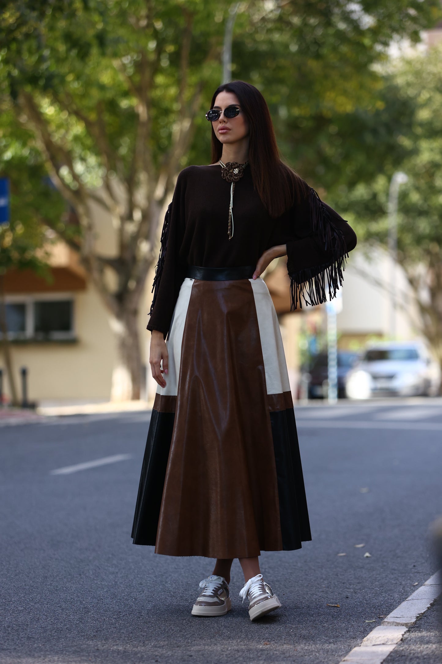 Saia Longa em Couro - Jijil