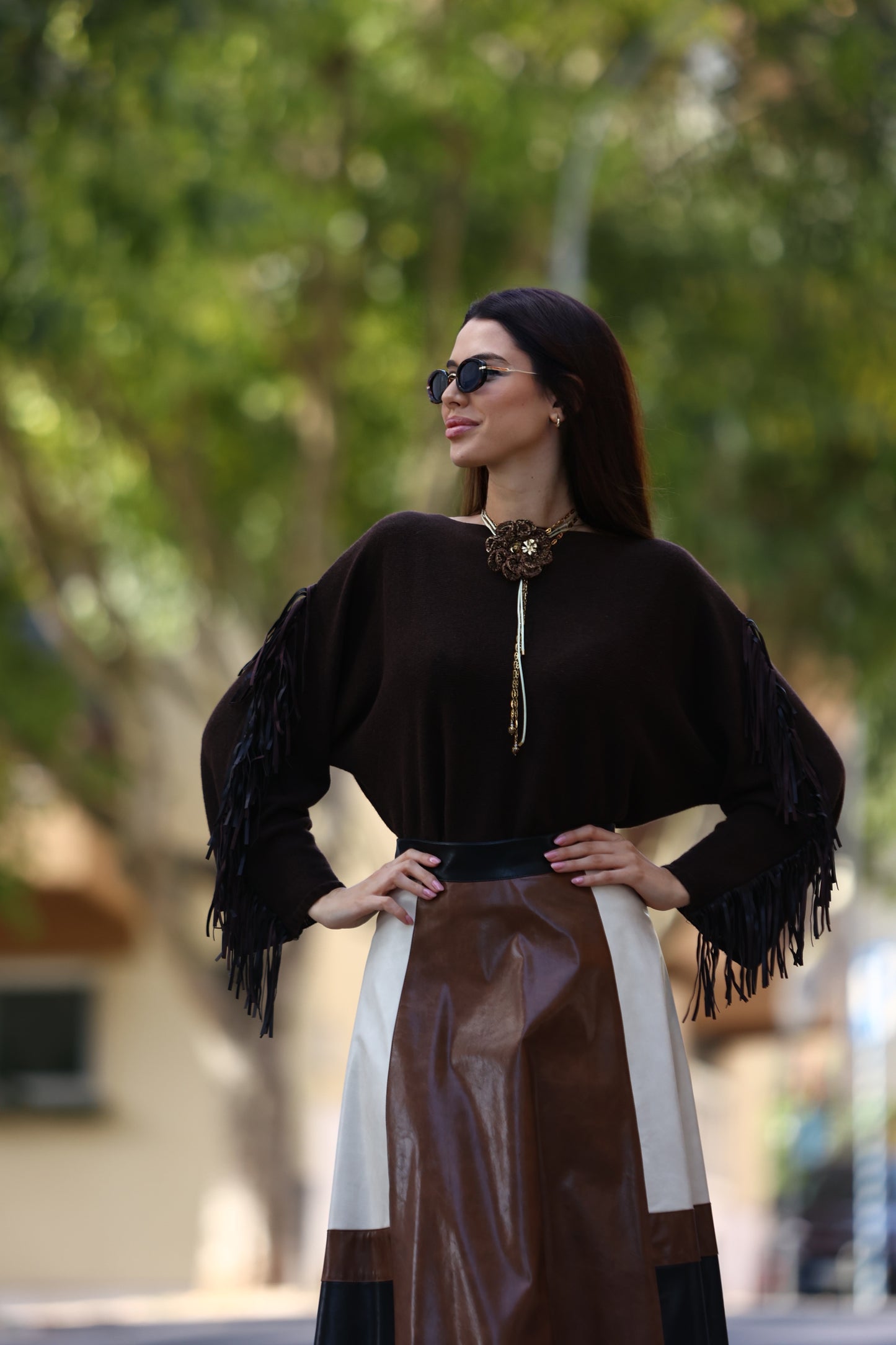 Camisola com Franjas na Manga - Jijil